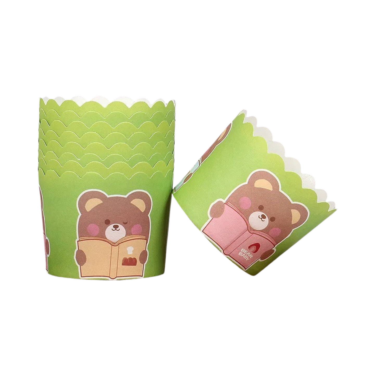 Muffin coated cup-green bear