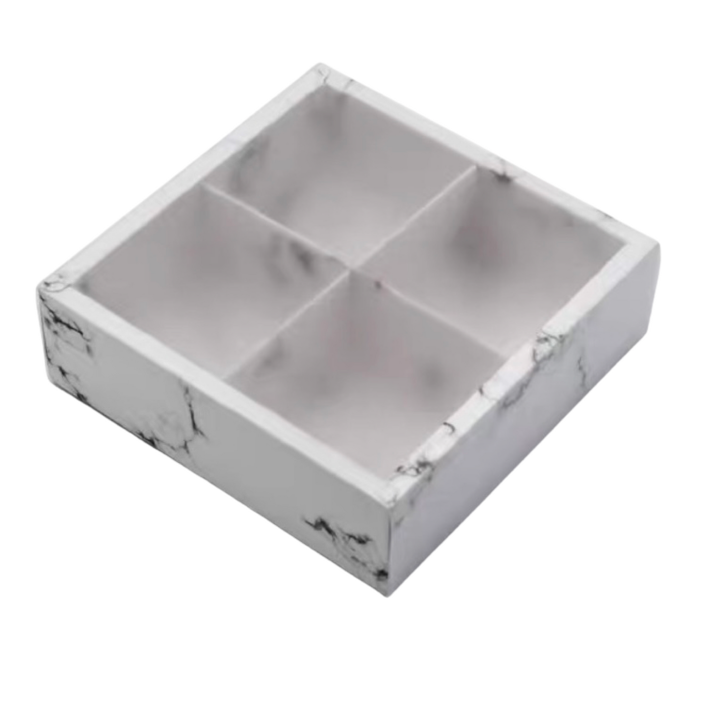 Marble pattern frosted four-compartment packaging box (50~80g)