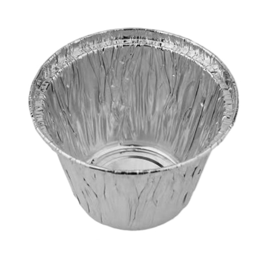 Disposable Round Egg Tart Mold Aluminum Foil Cup 高筒圓形錫紙托120ml