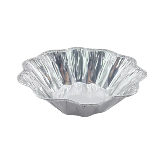 Disposable Round Egg Tart Mold Aluminum Foil Cup 法式卷邊蛋撻錫紙托