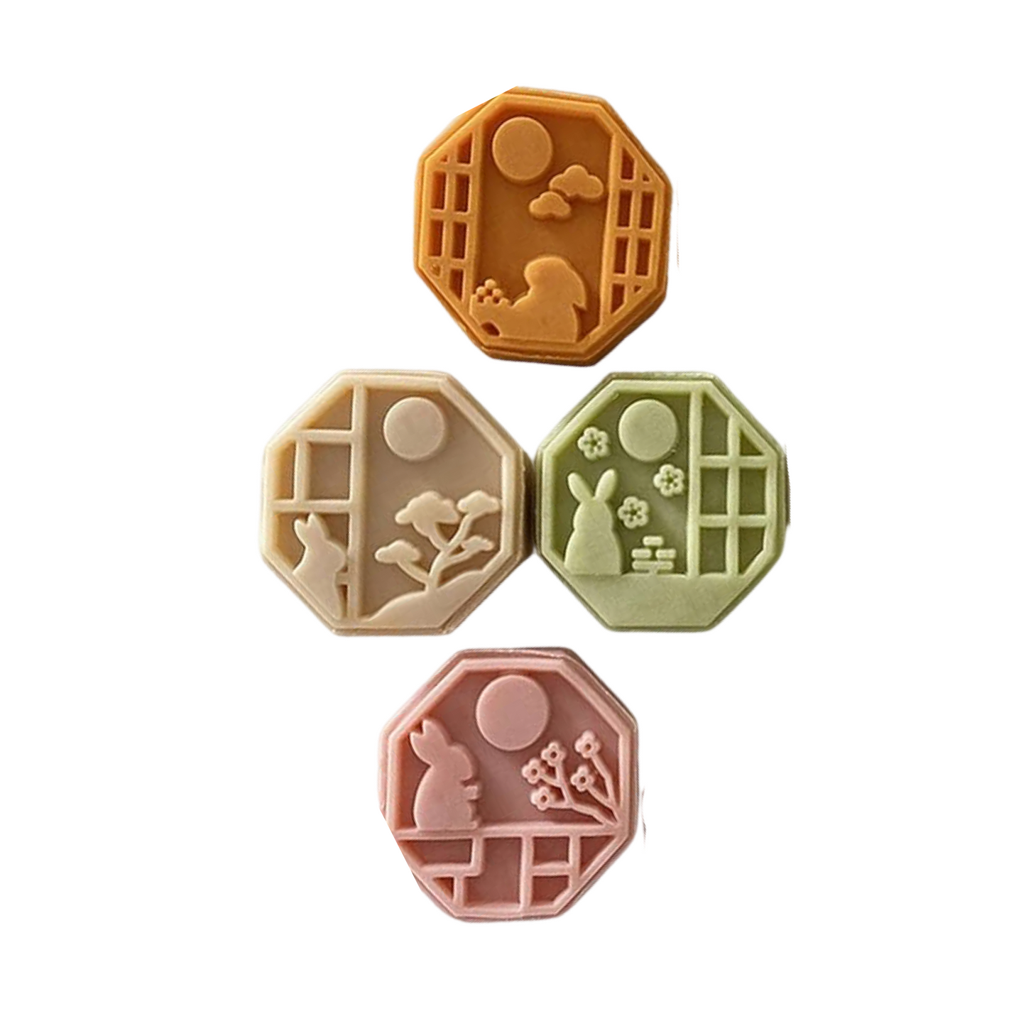 Mid-Autumn Rabbit Octagonal Mooncake Mold 50