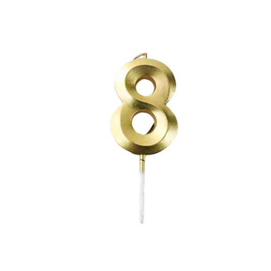 金色數字蠟燭 (8)