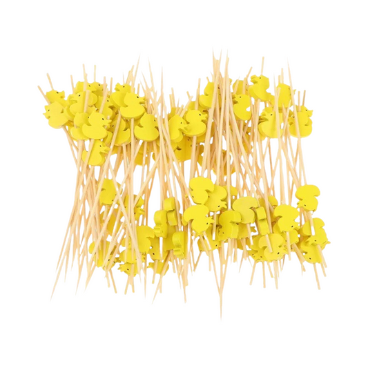 黃色鴨子水果簽 - 12cm