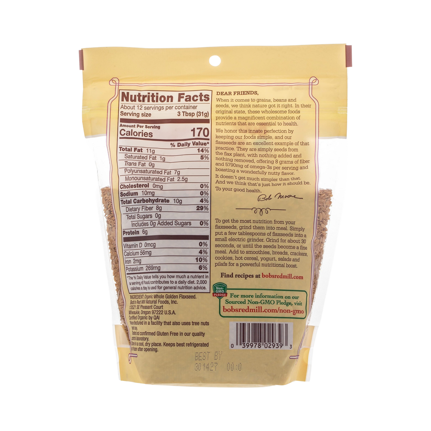 RED MILL ORGANIC GOLDEN FLAXSEED