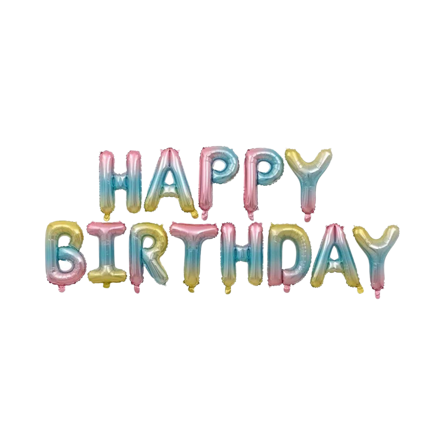16-inch gradient English balloon banner-HAPPY BIRTHDAY
