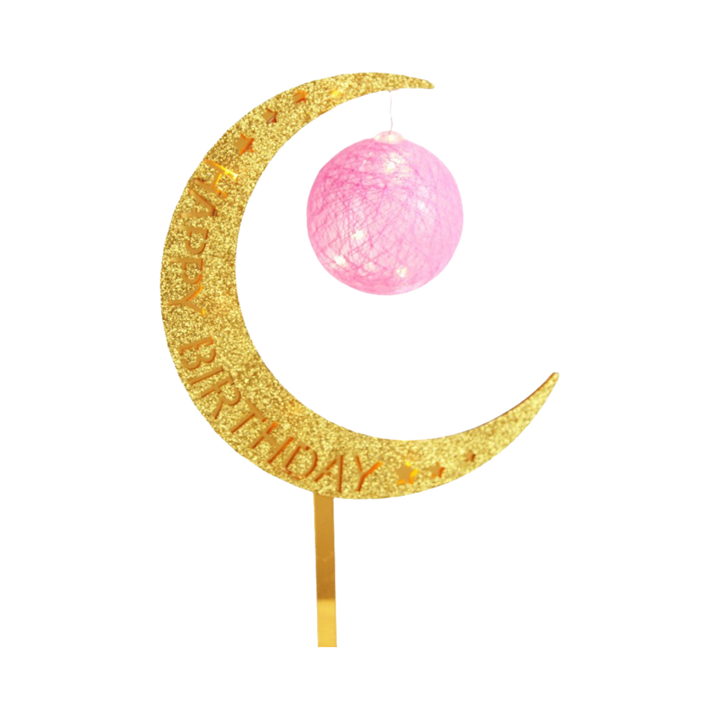 Cake Decoration Sign-Pink Starry Sky Lamp