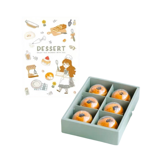 Illustration style packaging box with six compartments (50~80g)