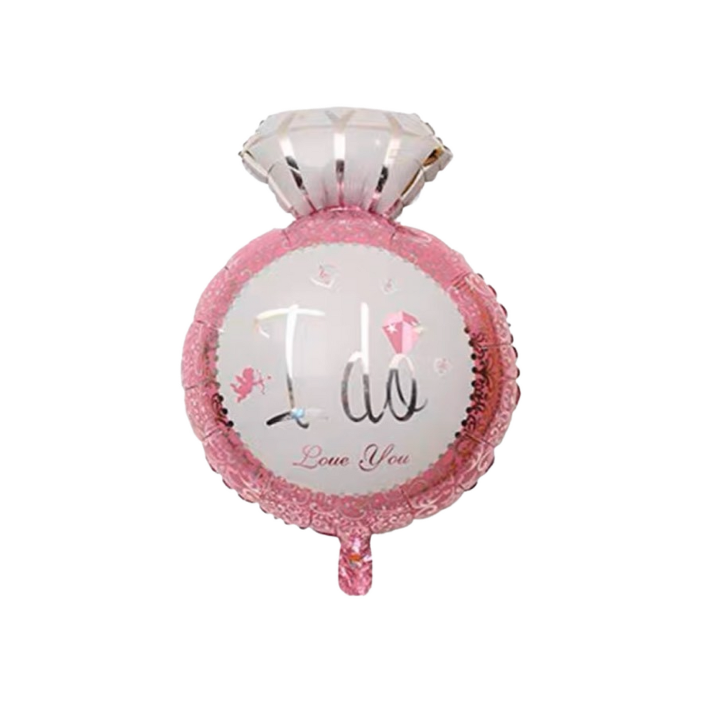 25-inch Diamond Proposal Ring Balloon-Pink