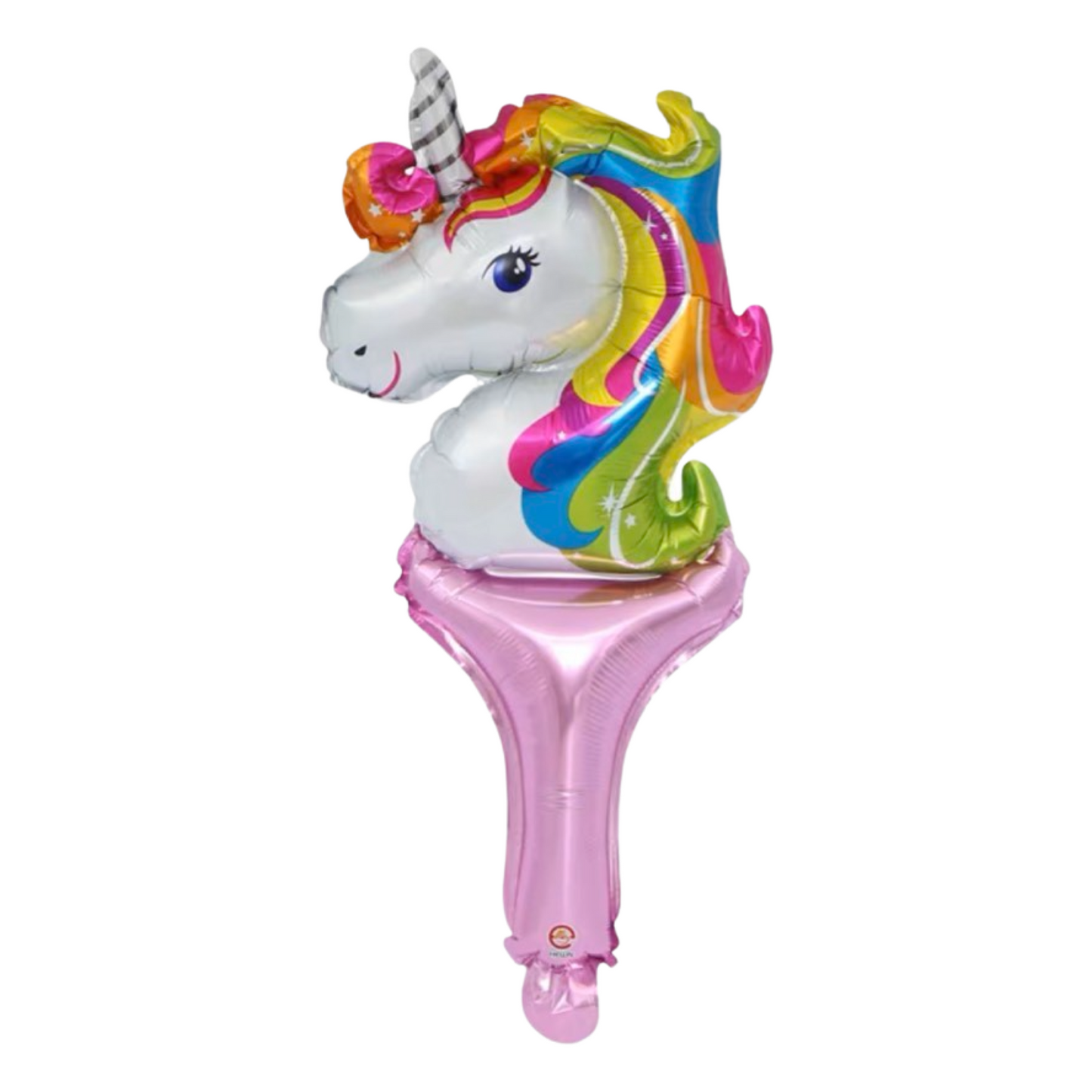 18-inch colorful unicorn hand-held balloon