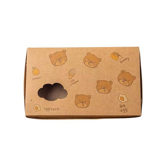 Bear cowhide color packaging box (egg tarts, cookies)