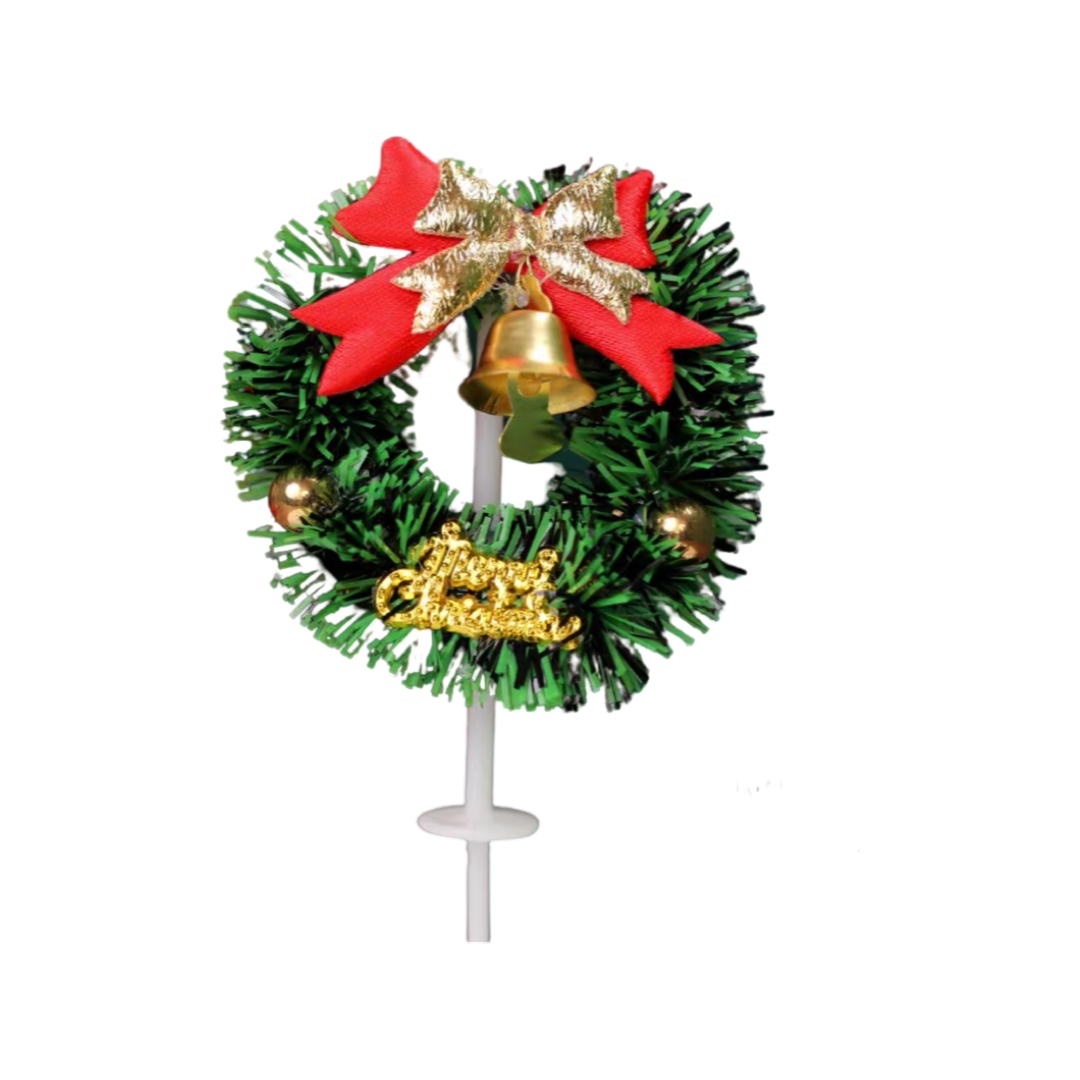Christmas decoration plug-in ~ double bow garland