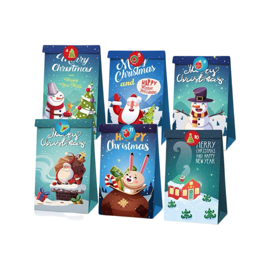 聖誕紙袋~藍色(5個裝)