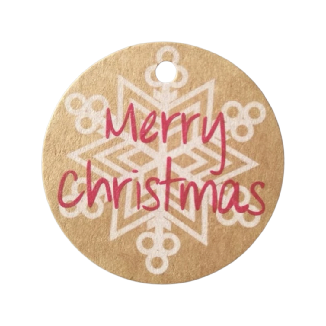 Christmas decoration tag ~ round snowflake