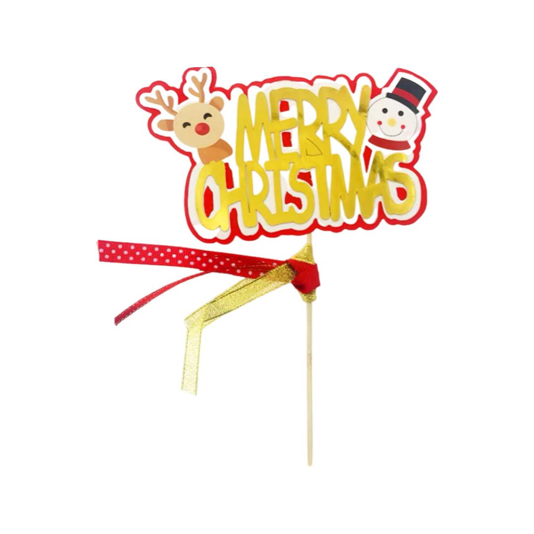 Christmas Cake Decoration Cards~Snowman Style