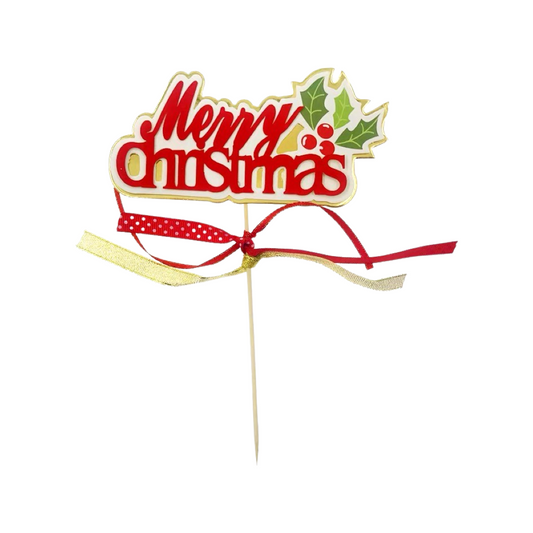 聖誕蛋糕裝飾紙牌~葉子款