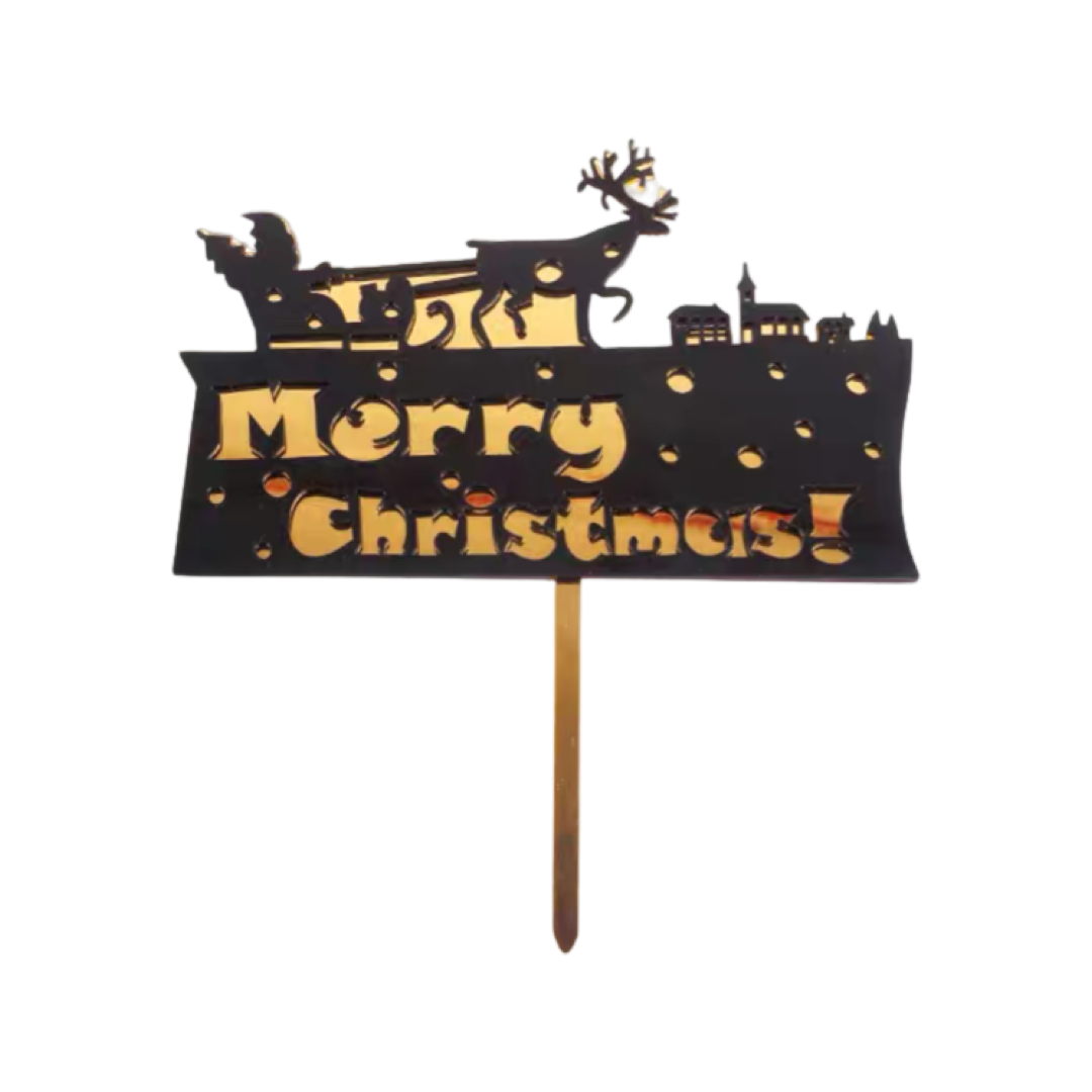 Dumb glue Christmas cake decoration plaque