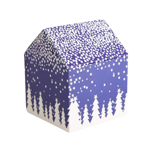 Christmas packaging box-blue snow scene