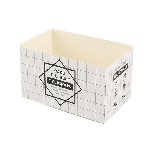 Sandwich packaging box (white background plaid style)