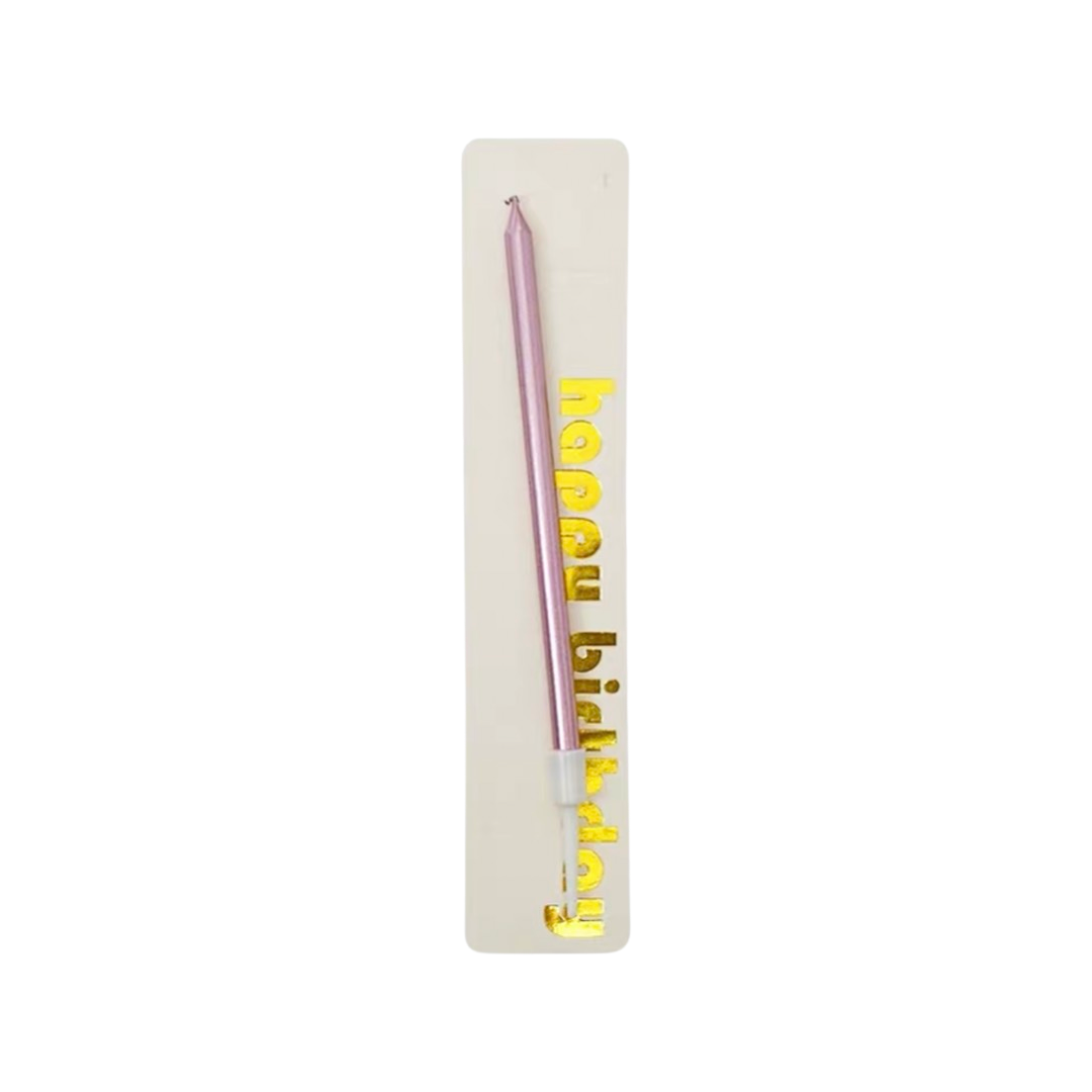 Long pink candle