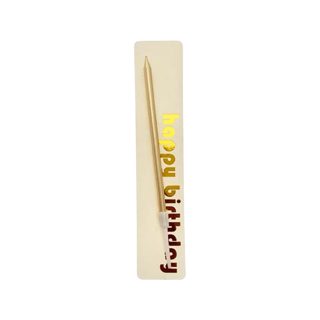 Long stem champagne gold candle