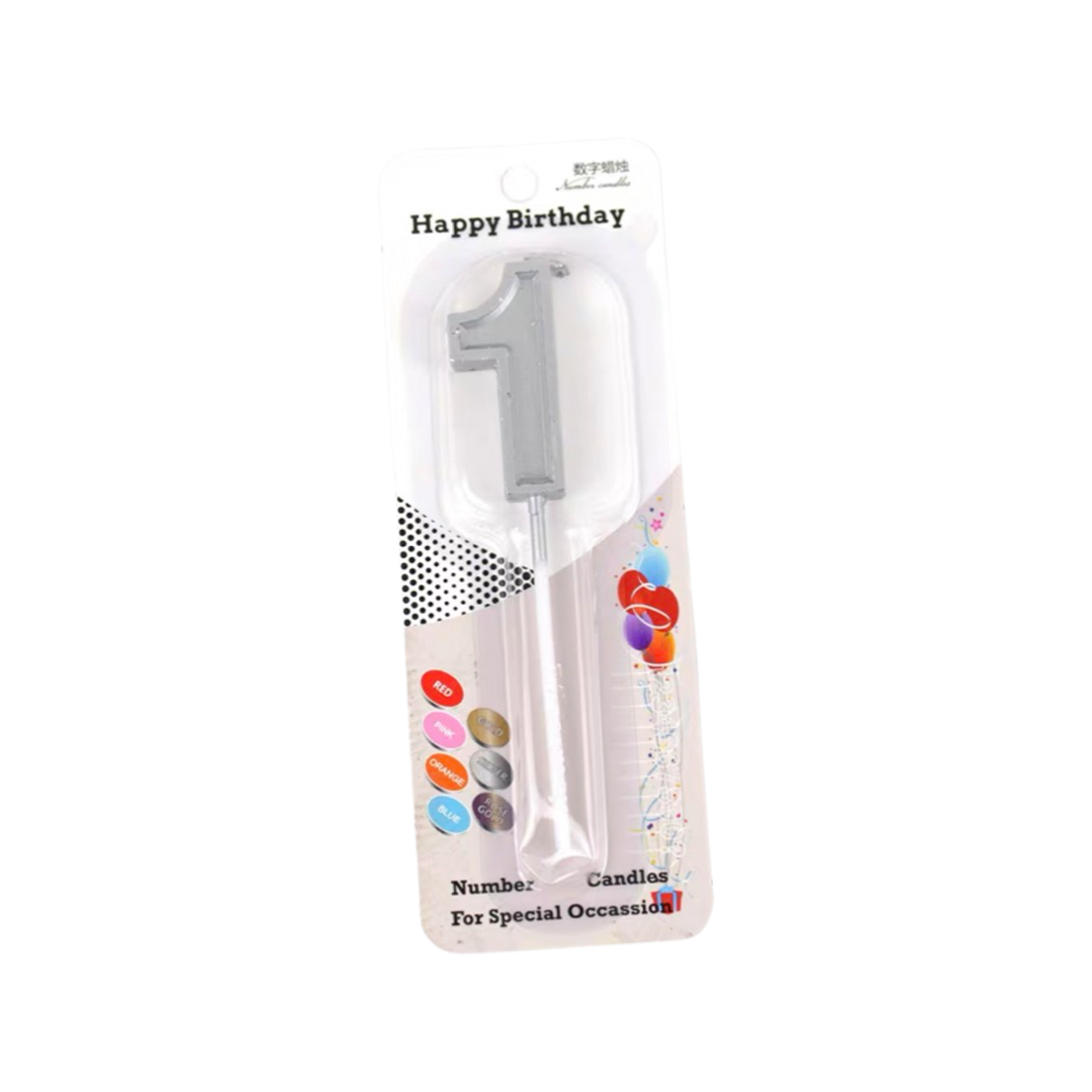 Silver Number Candle(1)