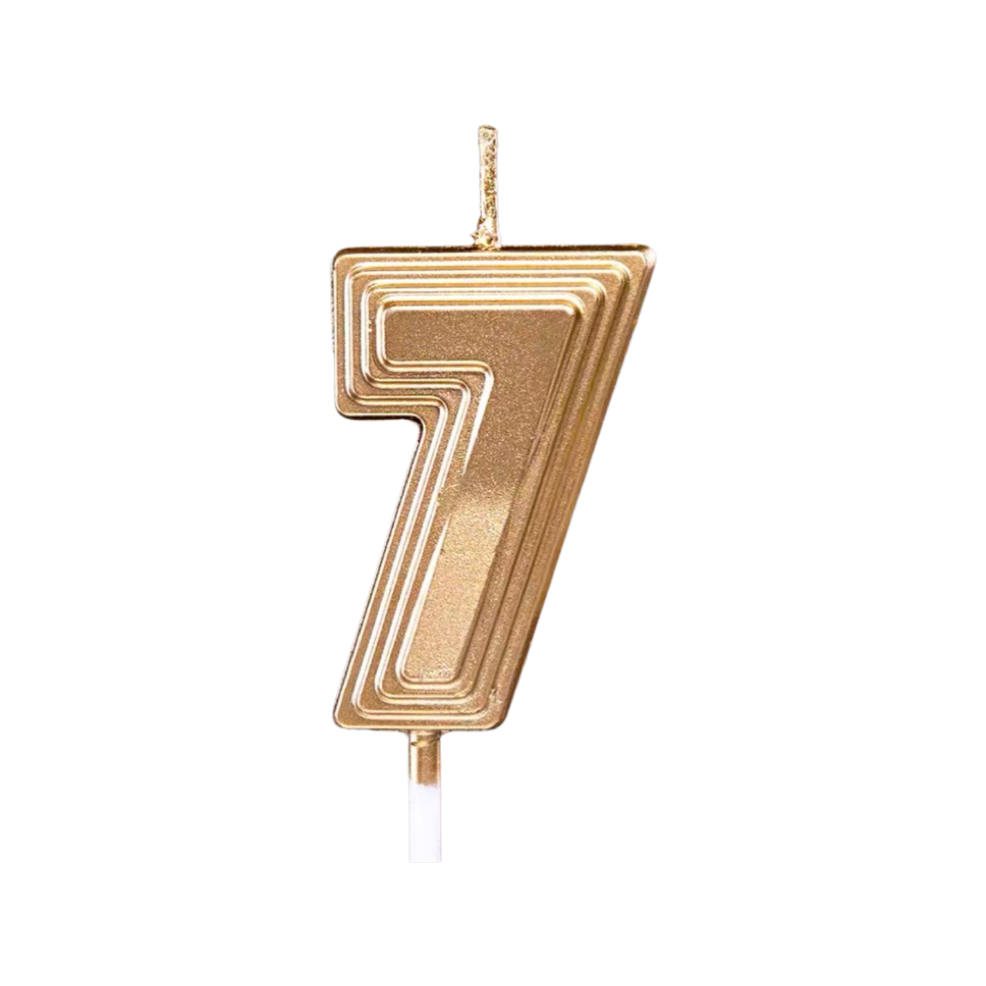 Step Golden Number Candle(7)