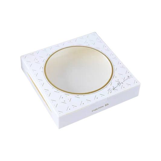6/7 inch golden corner window pizza box