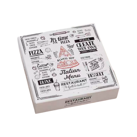 4/5 inch white English pizza box
