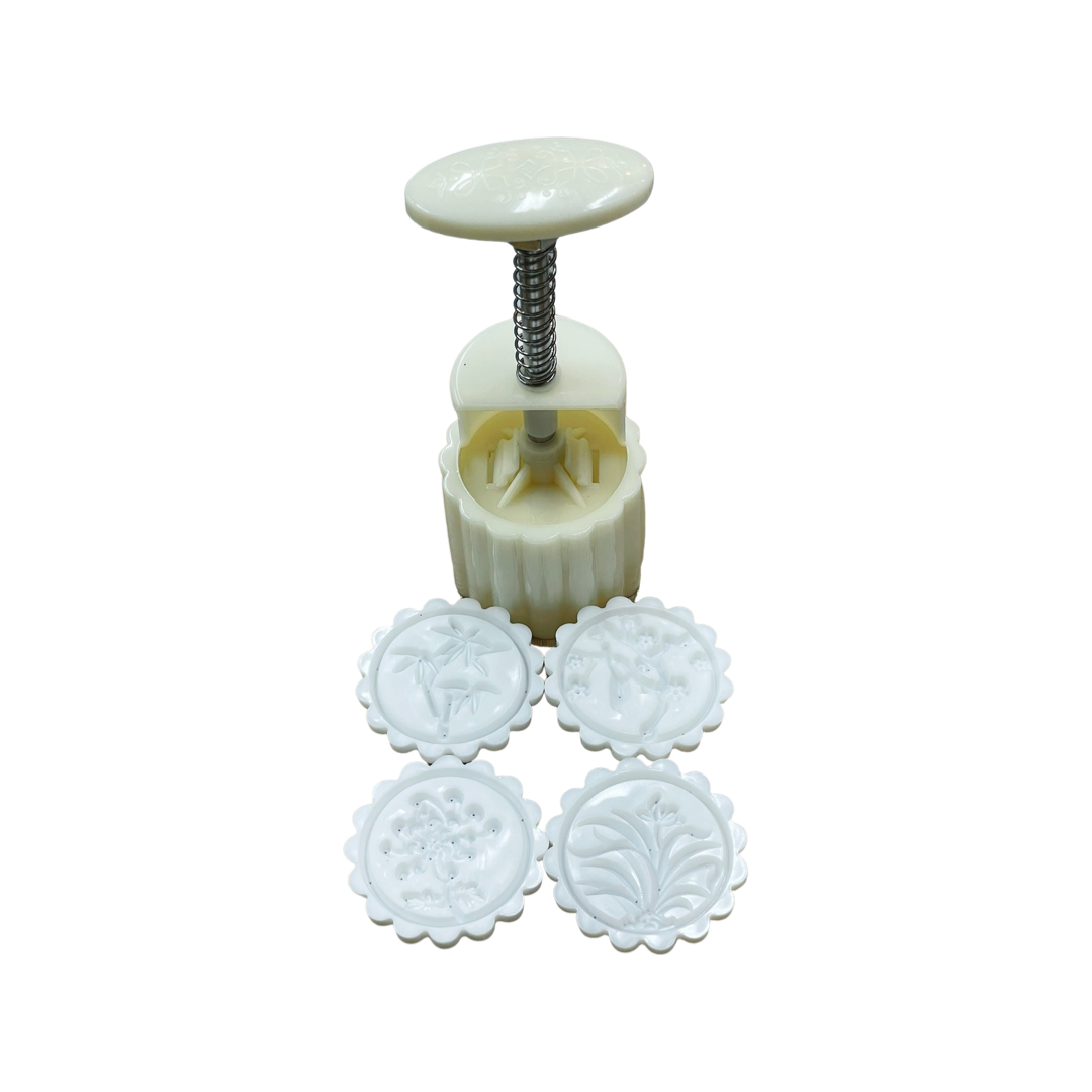 Plum, Orchid, Bamboo and Chrysanthemum Mooncake Mold 75g