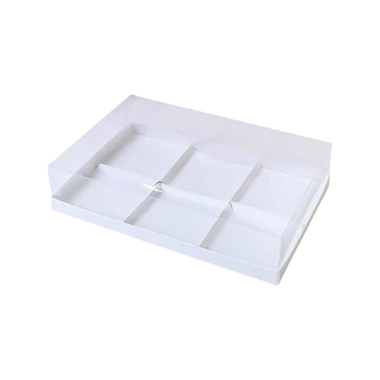 Transparent six-compartment dessert box