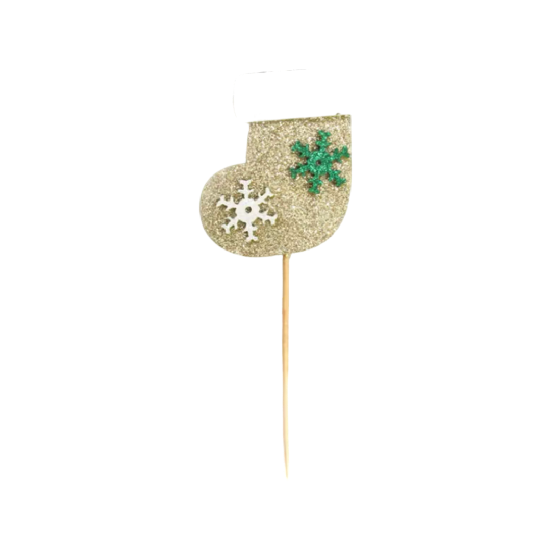 Christmas decoration plug-in ~ golden Christmas stockings