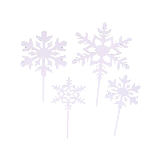 聖誕裝飾插件~白色雪花4件裝