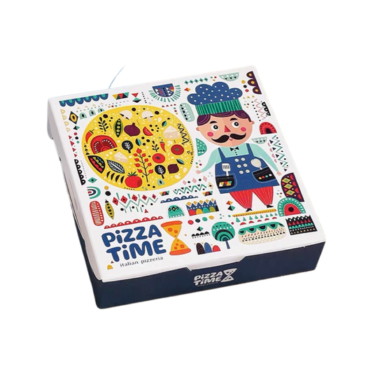 8 inch blue chef pizza box
