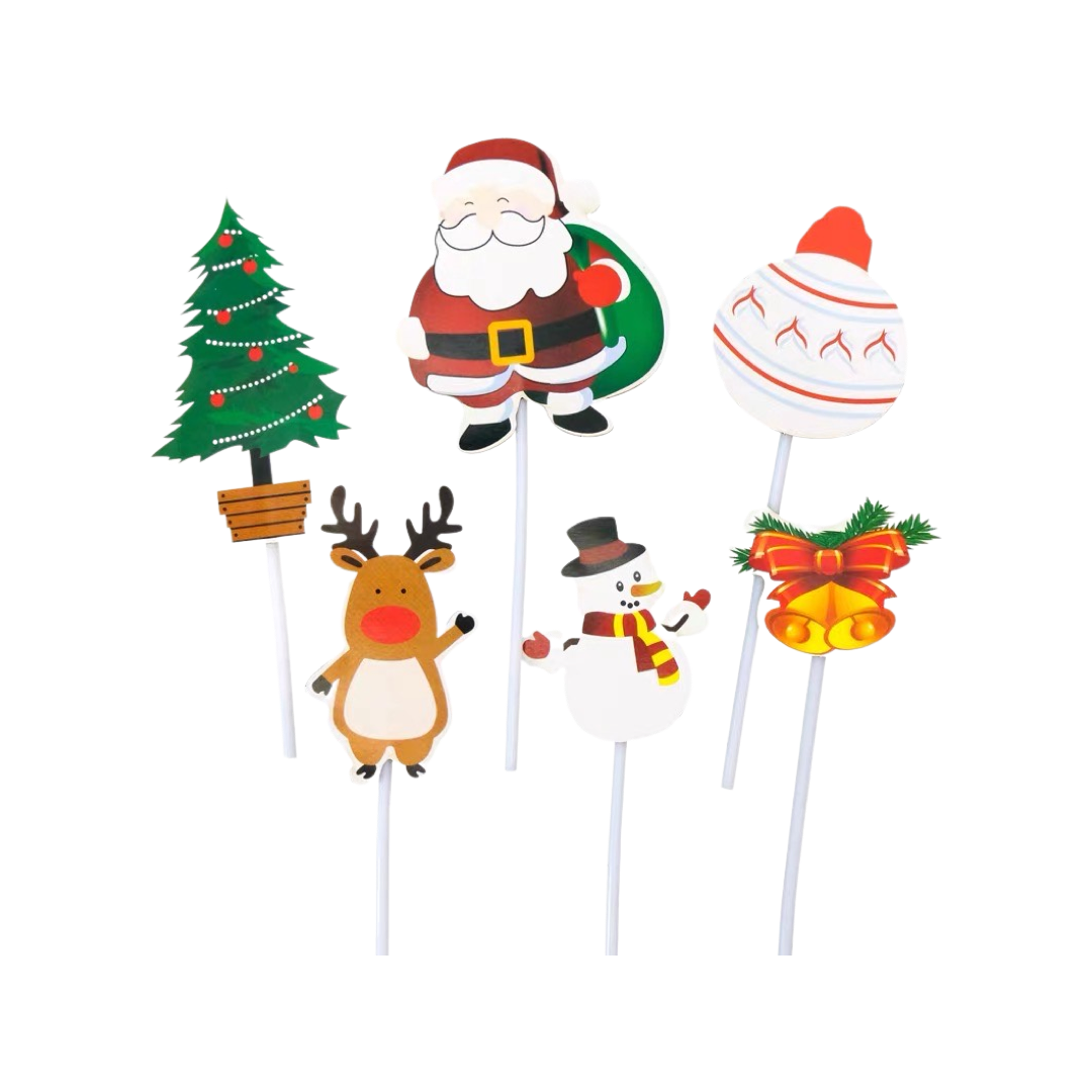 Christmas cake decoration playing cards