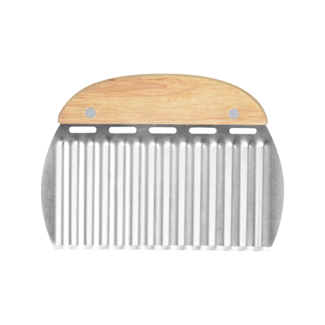 Stainless steel corrugated dough cutter