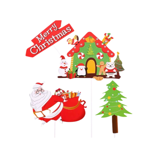 聖誕蛋糕裝飾紙牌