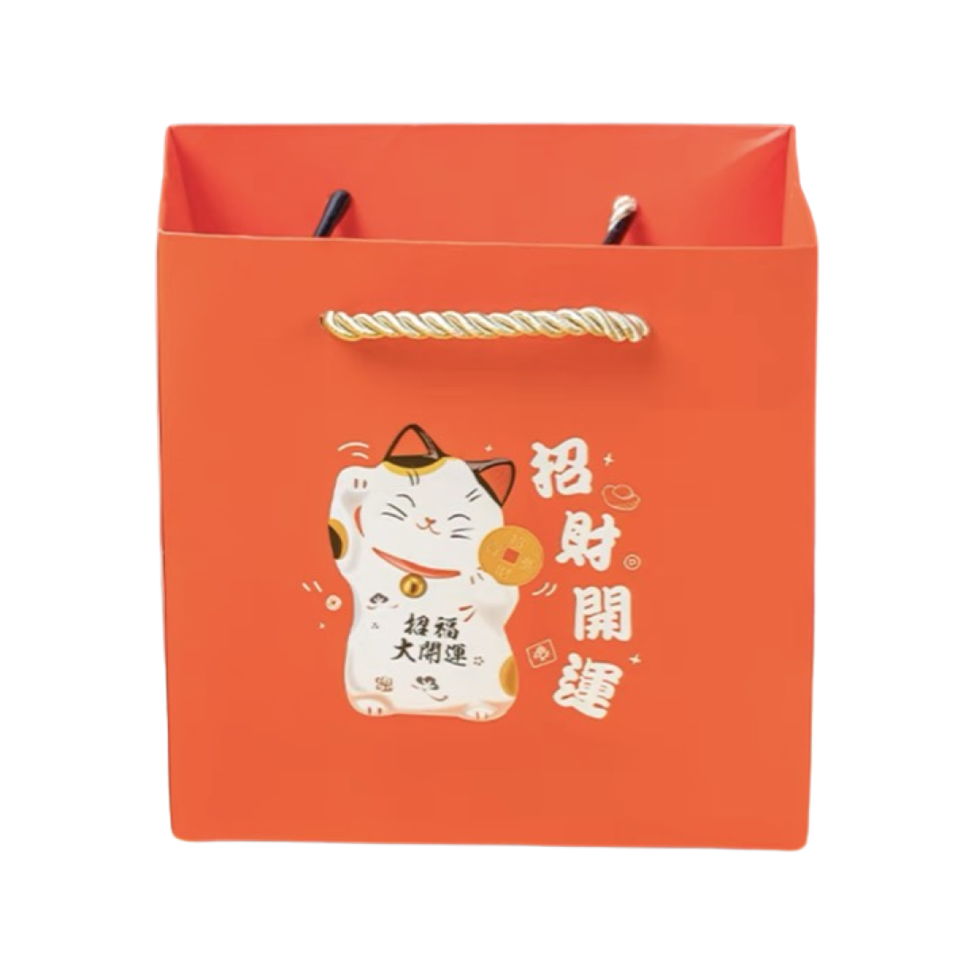Cookie tin set (including handbag, lucky cat style)