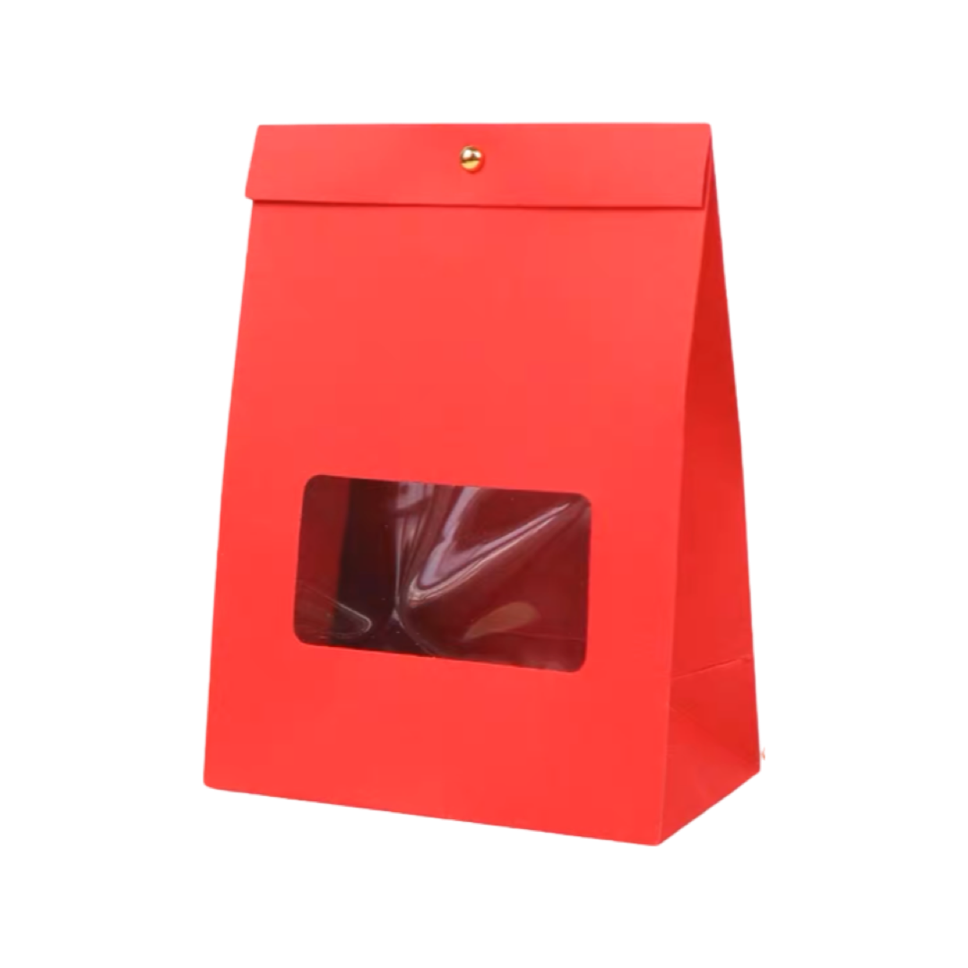 Self-supporting gift paper bag (including New Year's version eyebrow card)