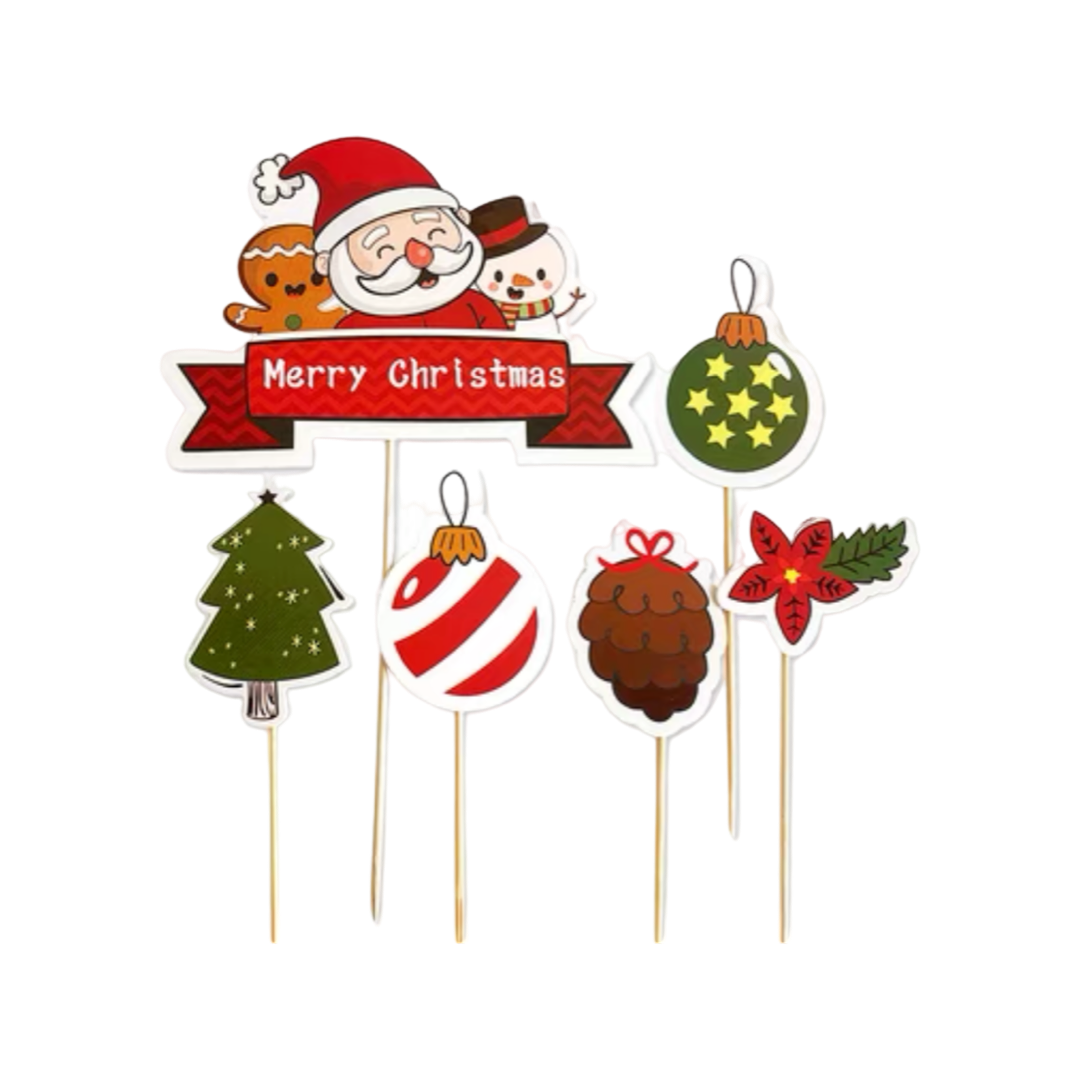 Christmas cake decoration playing cards