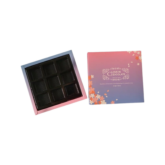 Pink and Blue Cherry Blossom Chocolate Box-Jiugongnetto
