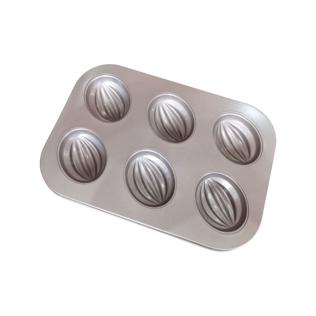 Olive-shaped 6-piece cake mold