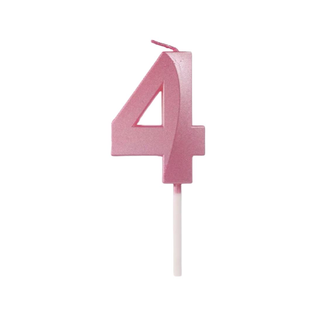 Pink Number Candle(4)