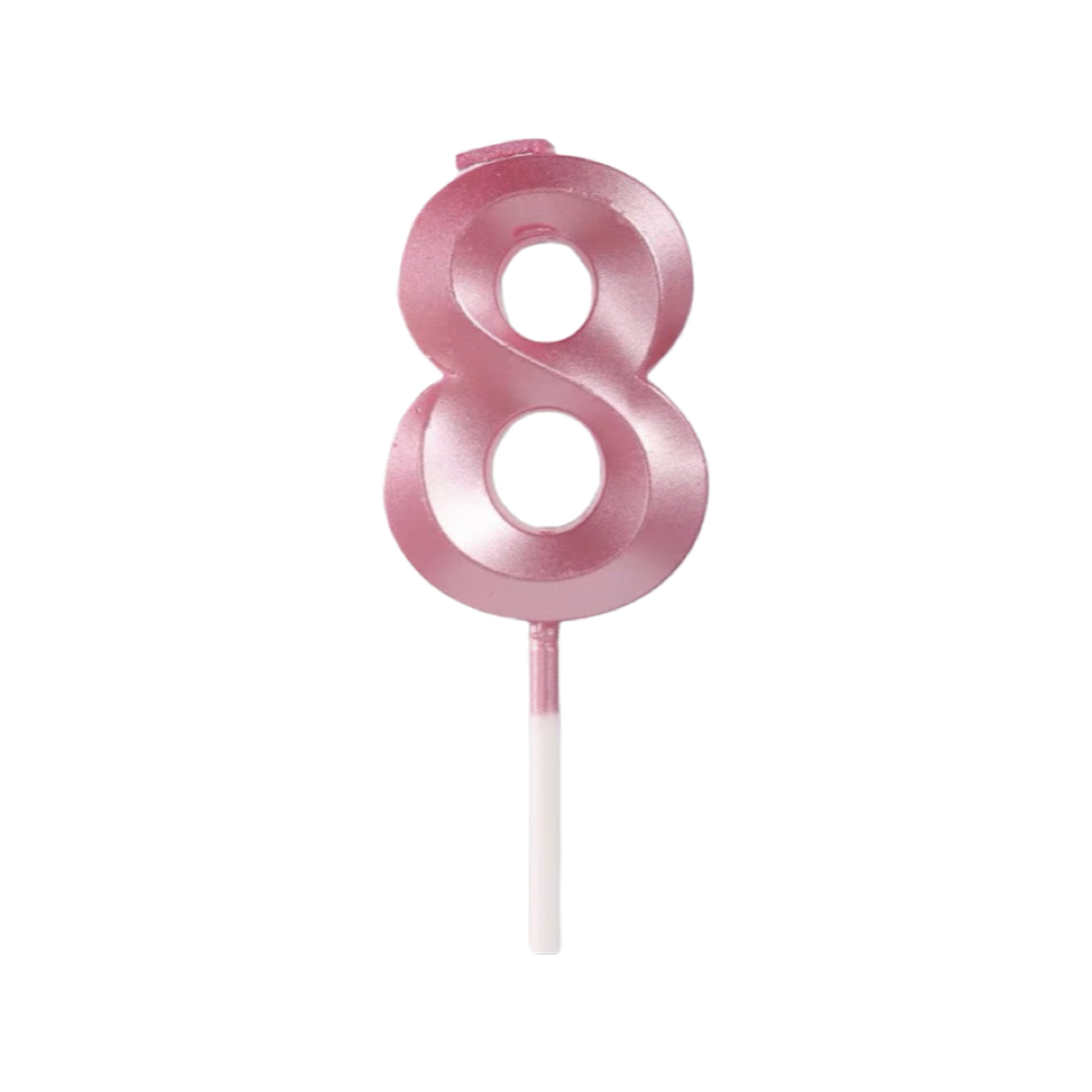Pink Number Candle(8)