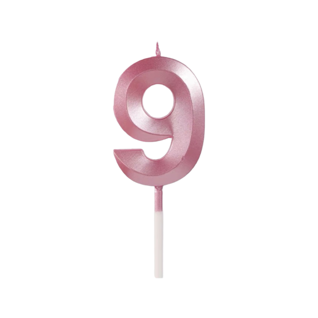 Pink Number Candle(9)