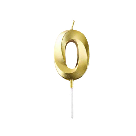 金色數字蠟燭0