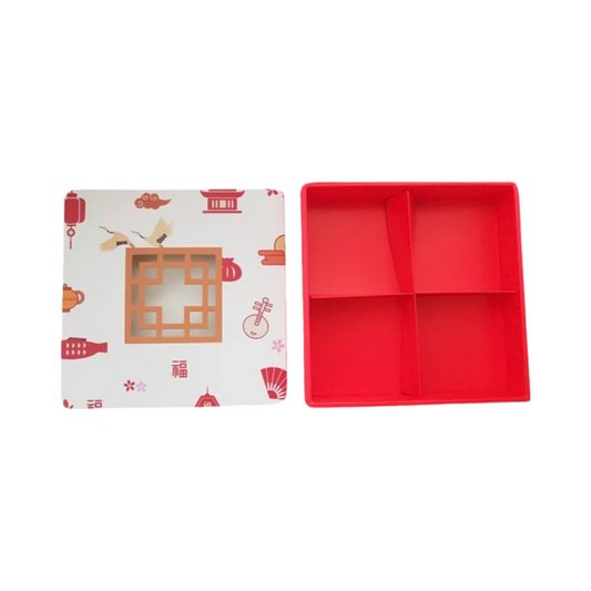 紅仙鶴4格包裝盒(125~180g裝)