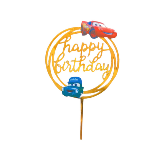 啞力膠蛋糕裝飾牌 - HAPPY BIRTHDAY