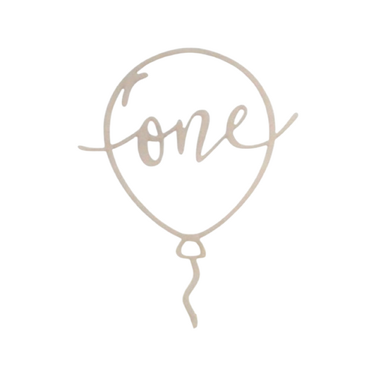 木製蛋糕裝飾牌 - ONE