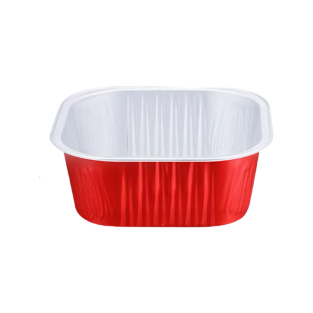 Aluminum Foil Baking Cup 紅色方形錫紙杯(連蓋100ml)