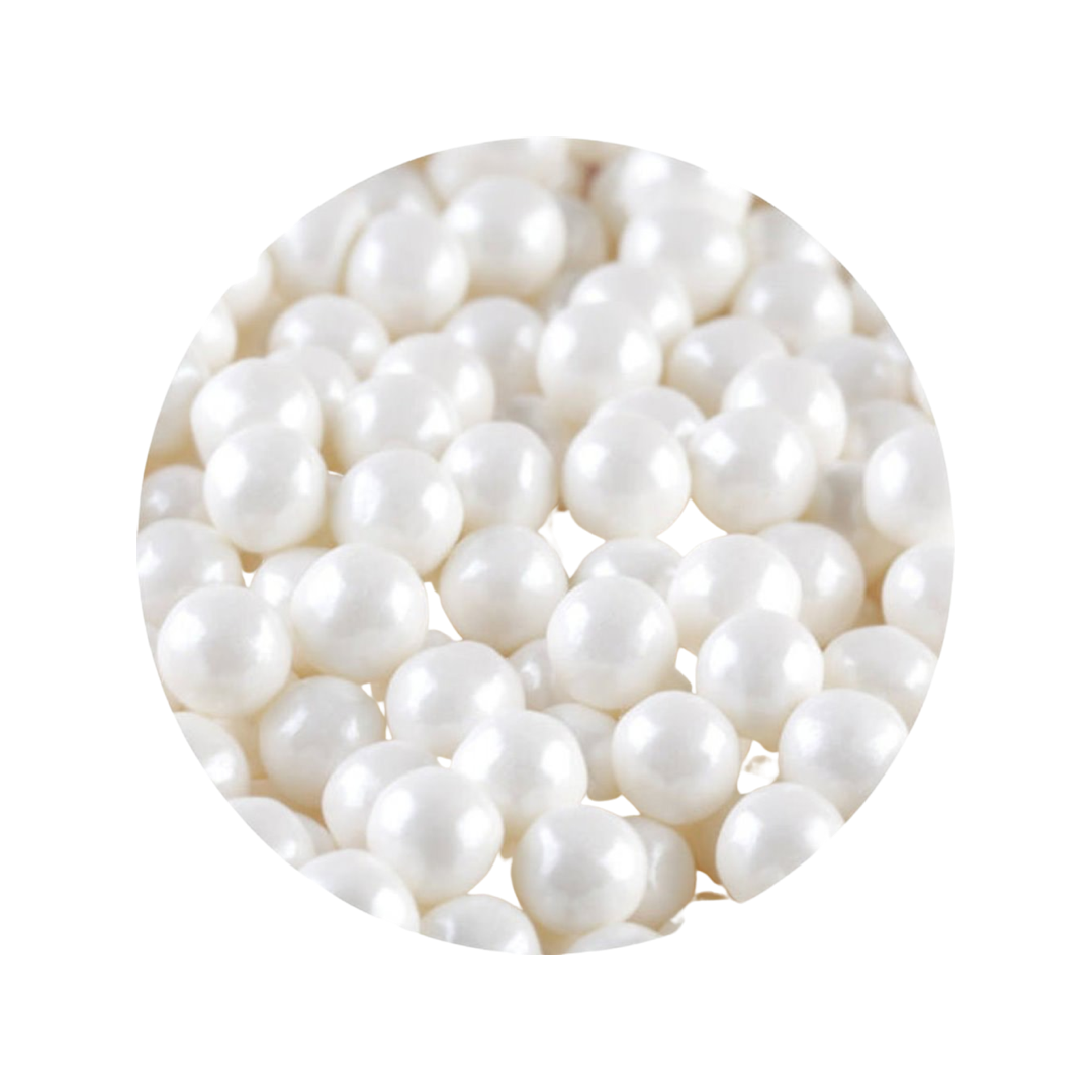 Edible Decorative Sugar 食用裝飾糖 - (10cm White Balls)